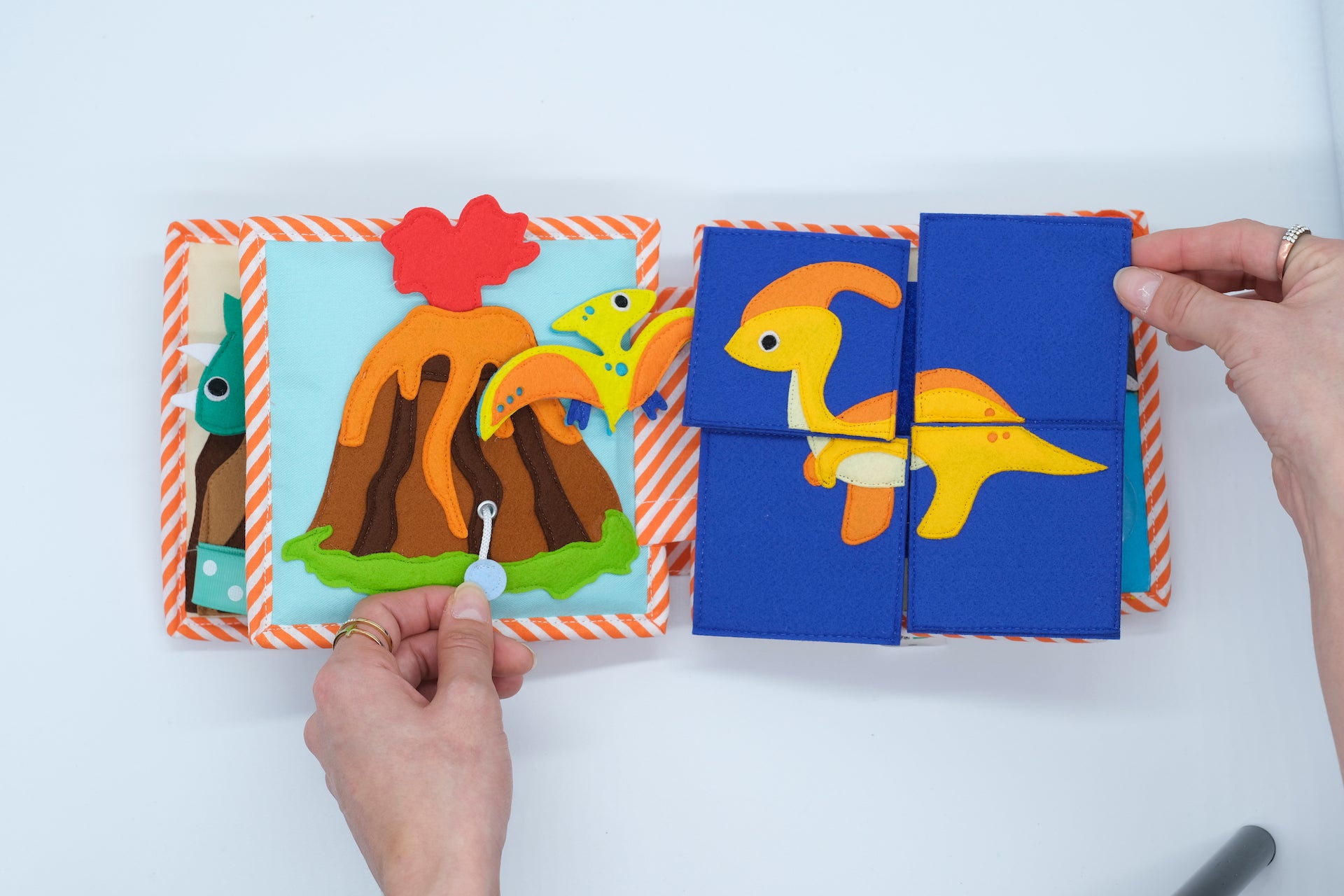 Dino Friends - 6 Pages Mini Quiet Book