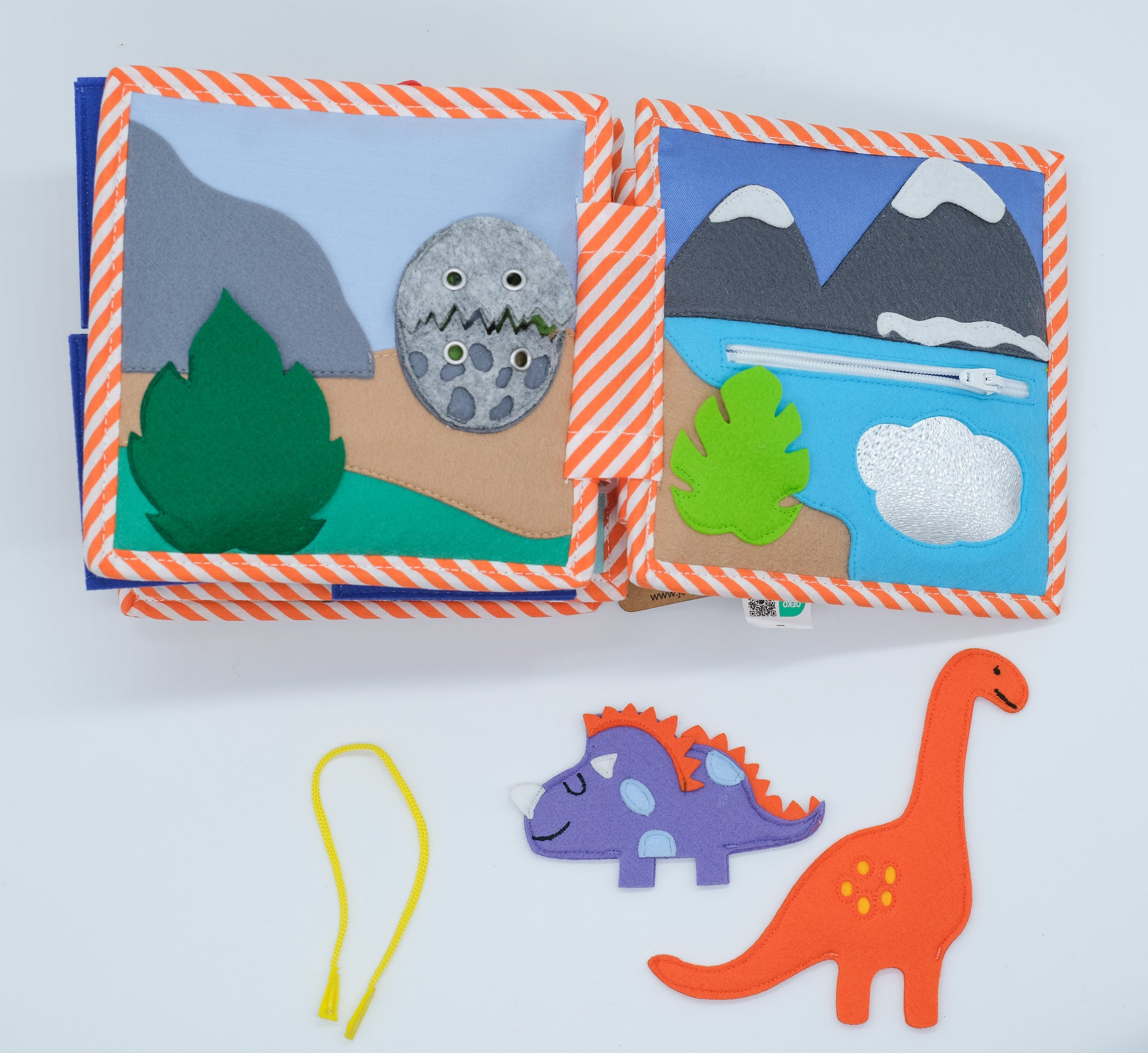 Dino Friends - 6 Pages Mini Quiet Book