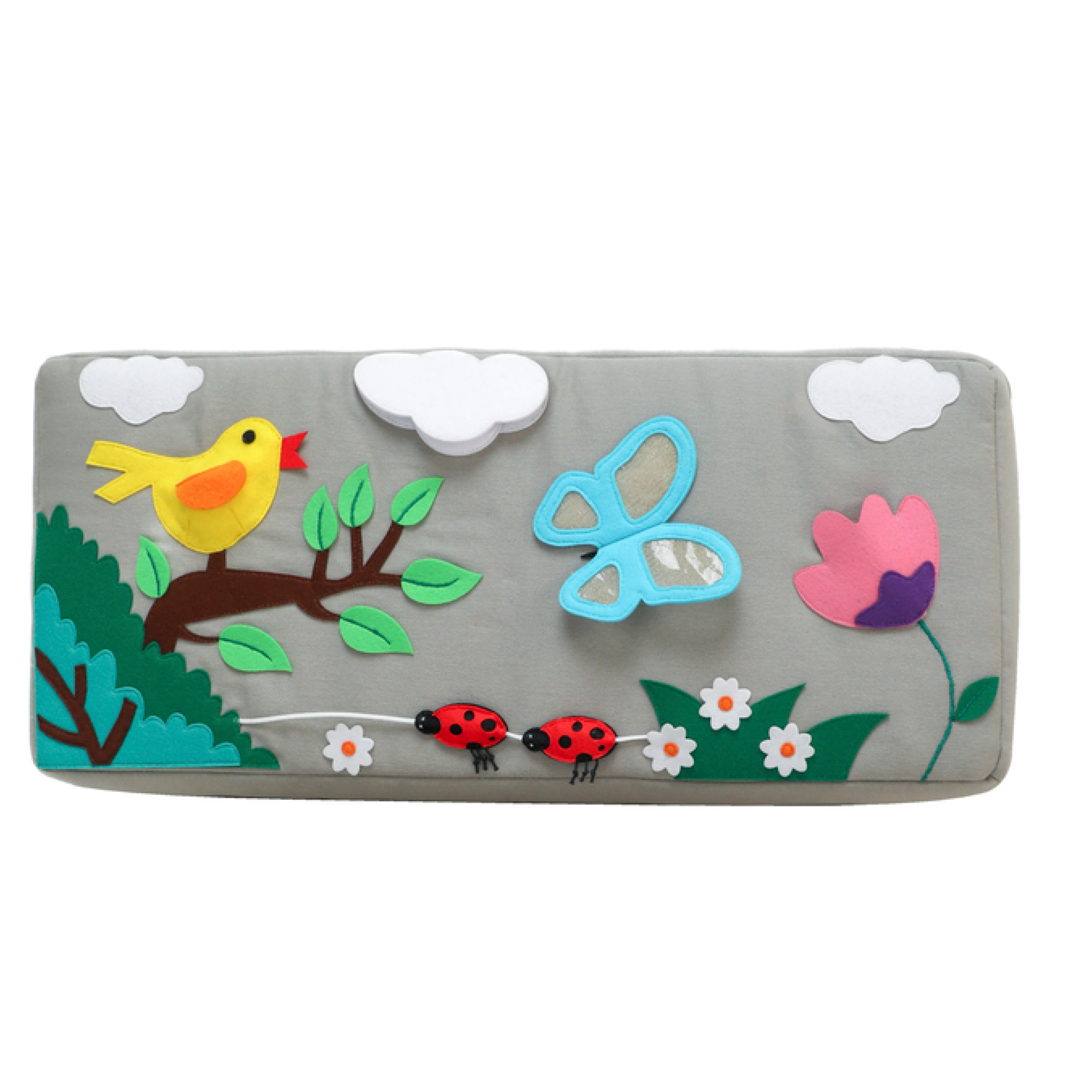 Activity cushions bee and butterfly